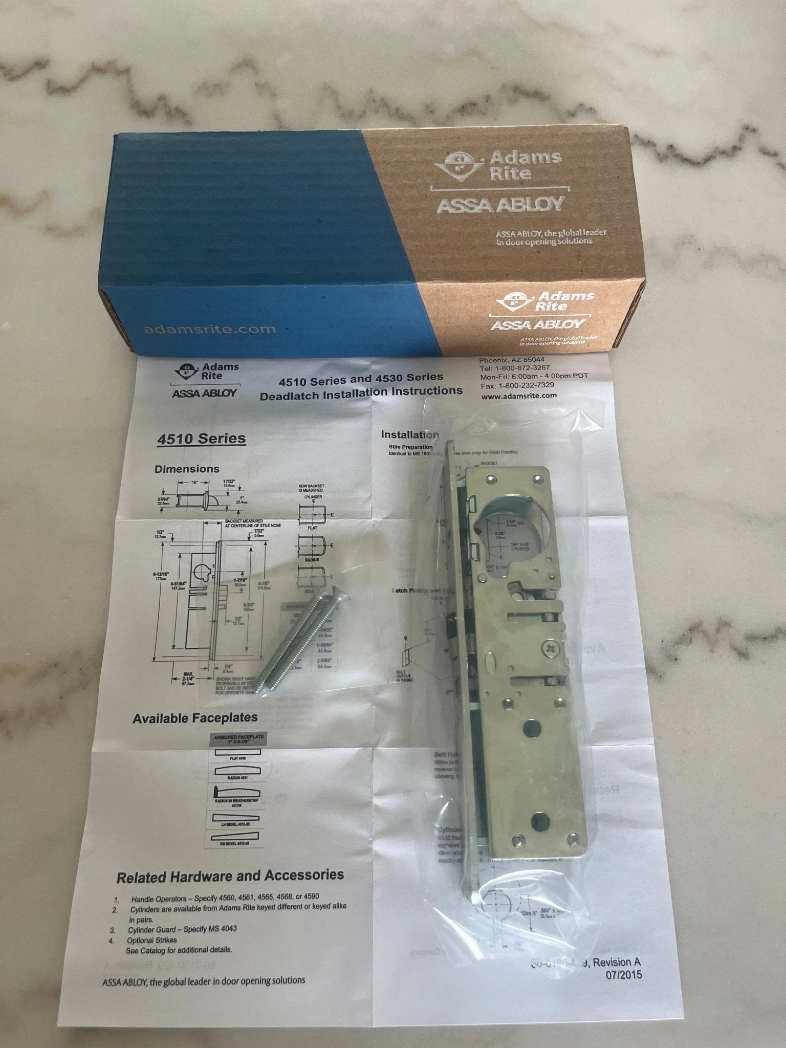 Adams Rite 4513 Deadlatch — 1-1/8