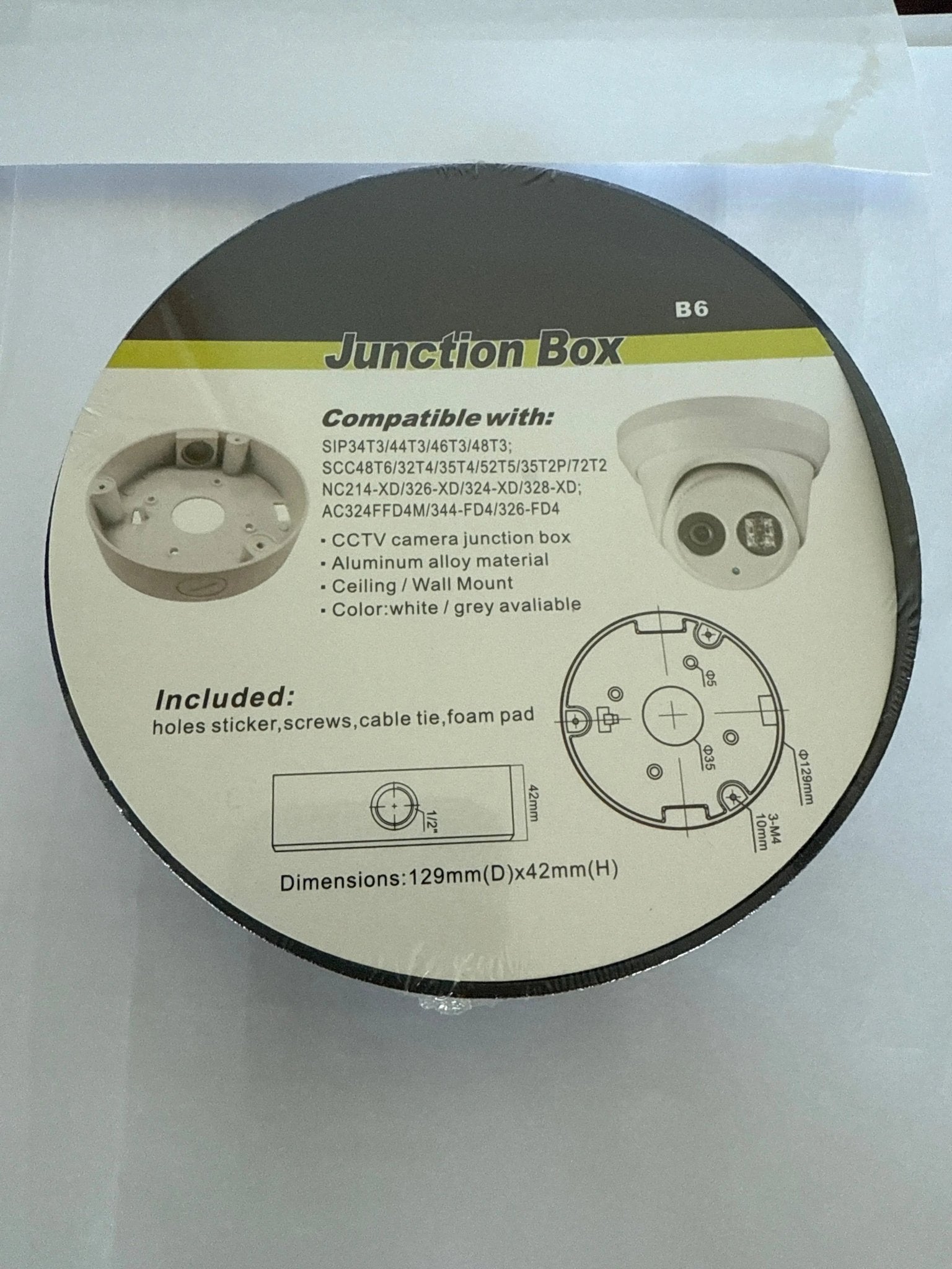 Grey Video Surveillance Juction Back Box Turret 4MP OEM Turret all metal - Avenger Security