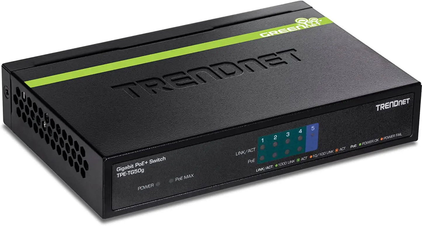 TRENDnet 5 - Port PoE+ Gigabit Switch - Avenger Security