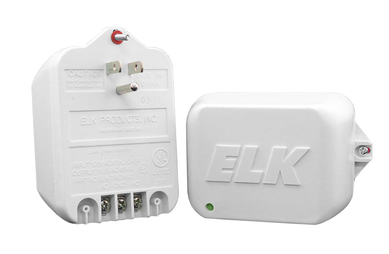 ELK-TRG1640 16.5VAC 45VA plug-in alarm transformer with outlet mounting tab